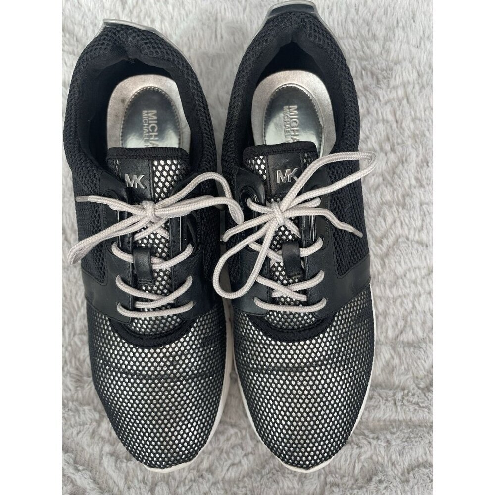 Michael Kors Amanda Trainer Metalic Mesh Womens Size 9.5 Athletic Sneakers